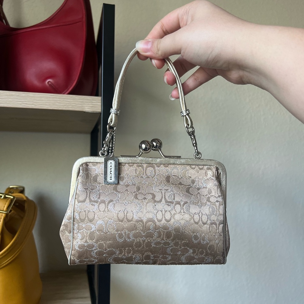 SOLD RARE Vintage Y2K Coach Optic Sparkle Mini Kisslock Bag